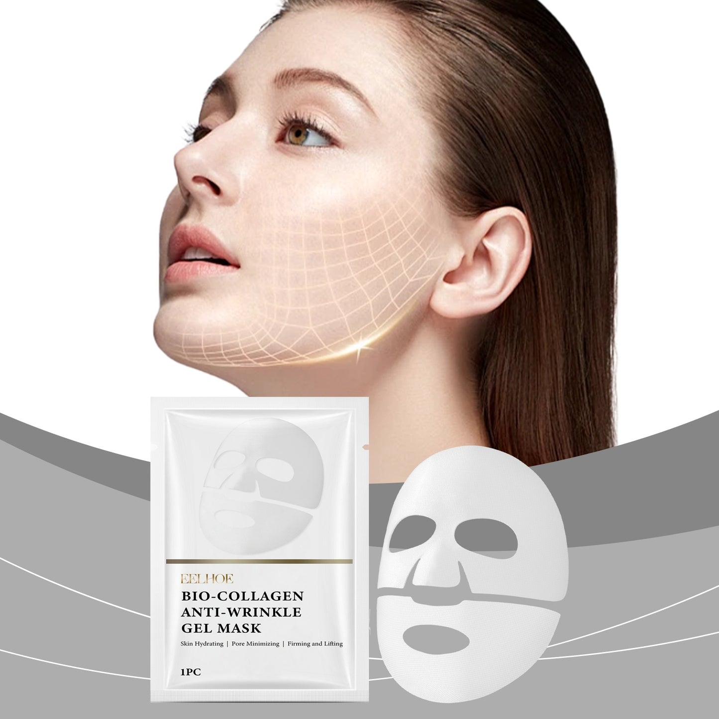 US Local EELHOE Collagen Mask Pouch Collagen Essence Gently Nourishes And Softens The Facial Skin, Hydrating And Moisturizing