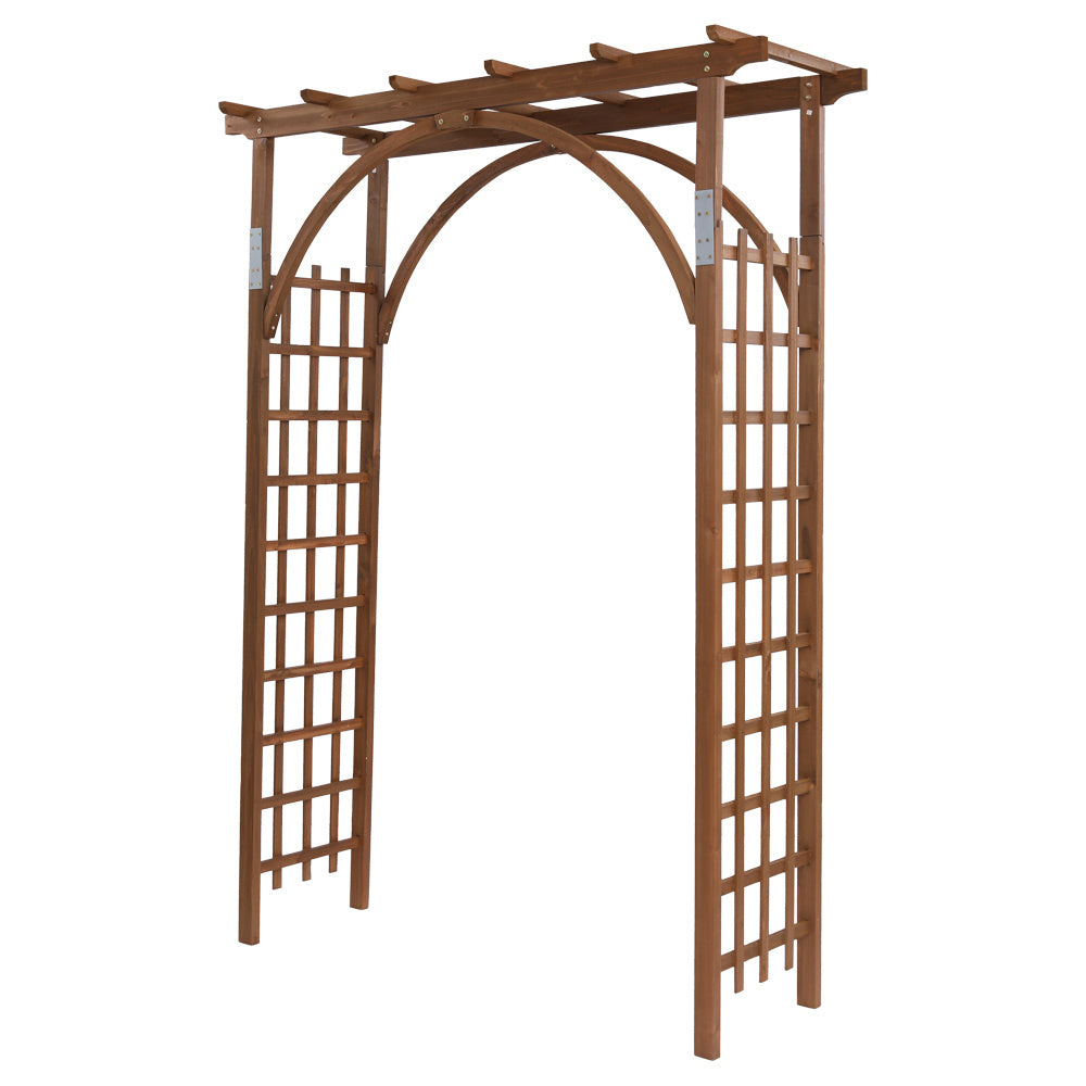 US Local 7FT Dark Brown Garden Arch