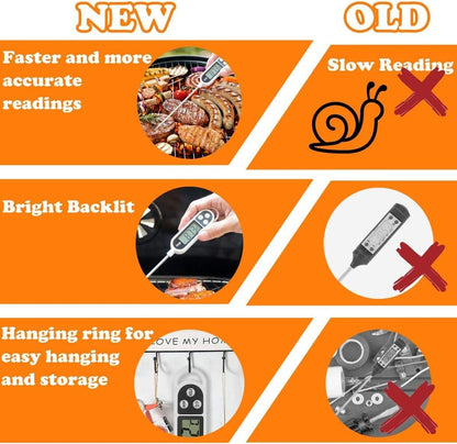 US Local Grilljoy 24PCS BBQ Grill Tools Set With Meat Thermometer And Injector - Extra Thick Stainless Steel Fork, Spatula& Tongs - Complete BBQ Accessories In Aluminum Case - Perfect Grill Gifts For Men