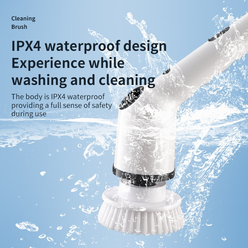 US Local Electric Spin Scrubber - 9 Replacement Brush Heads, 3 Adjustable Sizes, 8000mAh Battery, Dual Speeds,Lightweight USB Handheld Design For Home Cleaning