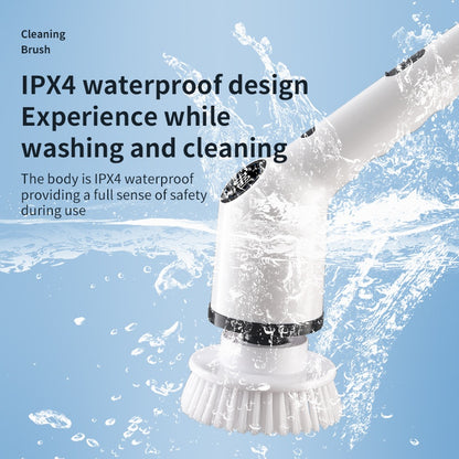 US Local Electric Spin Scrubber - 9 Replacement Brush Heads, 3 Adjustable Sizes, 8000mAh Battery, Dual Speeds,Lightweight USB Handheld Design For Home Cleaning