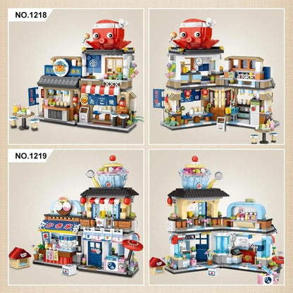 US Local 4 PACK Brick Building Set For Kids, 2969 PCS Building Blocks Kit Japanese Street Building Toy Set Gift For 6-15 Years Old Kid And Adult