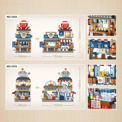 US Local 4 PACK Brick Building Set For Kids, 2969 PCS Building Blocks Kit Japanese Street Building Toy Set Gift For 6-15 Years Old Kid And Adult