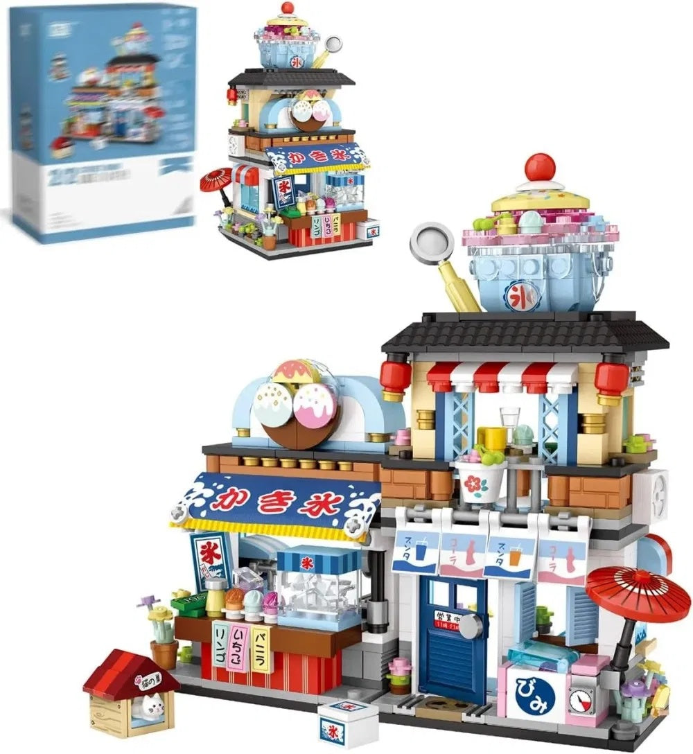 US Local 4 PACK Brick Building Set For Kids, 2969 PCS Building Blocks Kit Japanese Street Building Toy Set Gift For 6-15 Years Old Kid And Adult