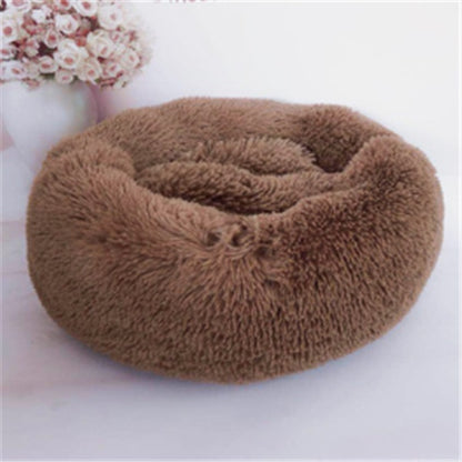 US Local Round Long Hairy Autumn And Winter Nest Pad Cat Mattress