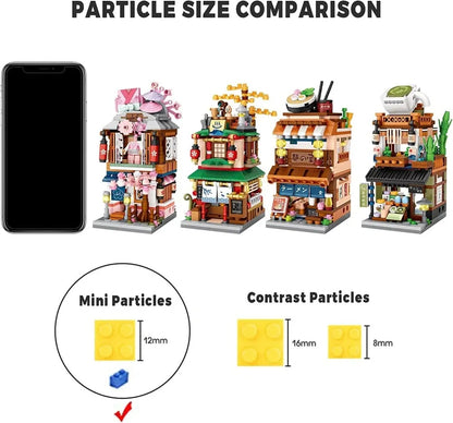 US Local 4 PACK Brick Building Set For Kids, 2969 PCS Building Blocks Kit Japanese Street Building Toy Set Gift For 6-15 Years Old Kid And Adult