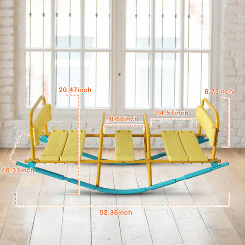 US Local Kindergarten Children Outdoor Rocking Horse Outdoor Park Playground Equipment Double Or Triple Seesaw Swinging Fun