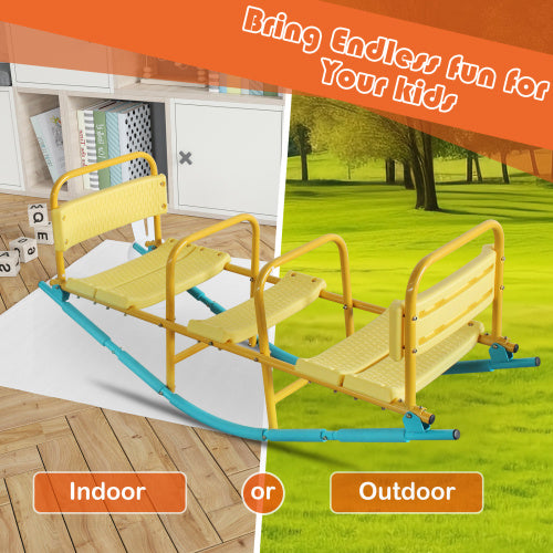 US Local Kindergarten Children Outdoor Rocking Horse Outdoor Park Playground Equipment Double Or Triple Seesaw Swinging Fun