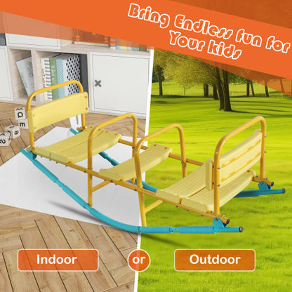 US Local Kindergarten Children Outdoor Rocking Horse Outdoor Park Playground Equipment Double Or Triple Seesaw Swinging Fun