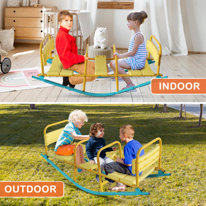 US Local Kindergarten Children Outdoor Rocking Horse Outdoor Park Playground Equipment Double Or Triple Seesaw Swinging Fun