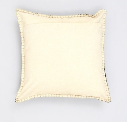 US Local Stonewashed Cotton Velvet Throw Pillow With Decorative Handstiched Edges-19X19 Inch