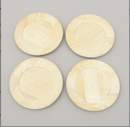 US Local Handcrafted 13 Wood Charger Plate   Wooden Dinning Placemat Artisan Wood Tableware