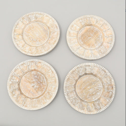 US Local Handcrafted 13 Wood Charger Plate   Wooden Dinning Placemat Artisan Wood Tableware