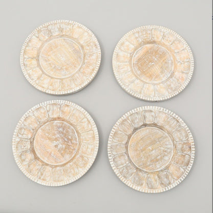 US Local Handcrafted 13 Wood Charger Plate   Wooden Dinning Placemat Artisan Wood Tableware