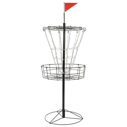 US Local Only Supports Self Pickup-Disc Golf Target, 12 Chain Portable Disc Golf Basket, Metal Disc Golf Practice Target Basket, Black