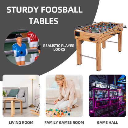 US Local Only Supports Self Pickup-Foosball Table, 48in Competition Sized Foosball Table For Home, Portable Mini Table Football-Soccer Game Set, Includes 2 Balls And 2 Cup Holders