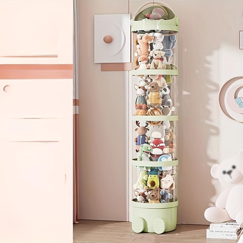 US Local Stackable Plush Toy Storage Box With Drawer Transparent PET Material Zipper And Lid Closure