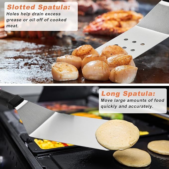 US Local 27 PCS Griddle Accessories Kit, Flat Top Grill Accessories Set For Camping, Professional Grill Spatula Set With Melting Dome, Burger Press For Outdoor BBQ Cooking