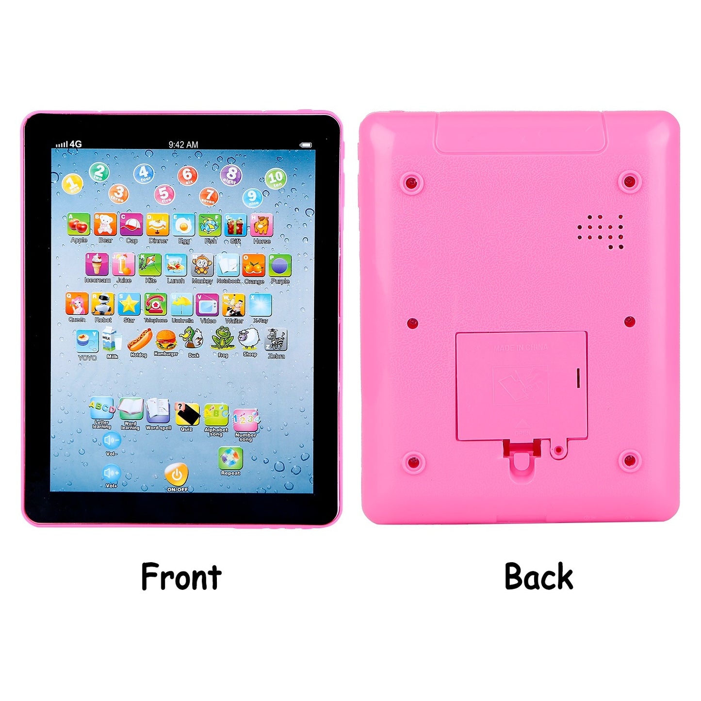 US Local Baby Learning Tablet Educational Mini Pads Toys Touch Learn Toddler Tablet For ABC Numbers Words Gift For Boys Girls Aged 1-6 Year Old Kids