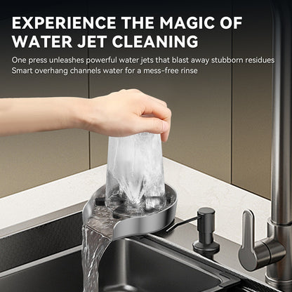 US Local PIPPONER Metal Glass Rinser For Kitchen Sink, 5-inch High Pressure Cup Washer With Hose, Stainless Steel Glass Washer For Sink, DIY Sink Bottle Washer For Home And Commercial Use