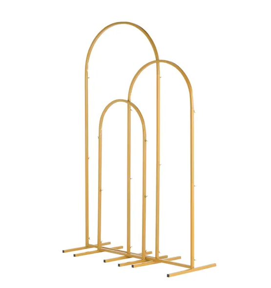 US Local 5.9ftand4.9ftand3.9ft Three-Piece Set Wedding Top Iron Art Wedding Iron Arch Gold