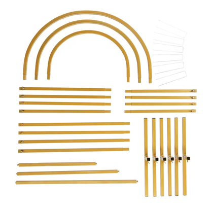 US Local 5.9ftand4.9ftand3.9ft Three-Piece Set Wedding Top Iron Art Wedding Iron Arch Gold