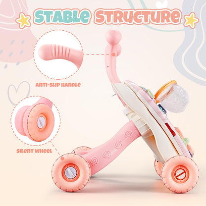 US Local Children's Music Pink Gliding Walker, The Perfect Toy For Young Children