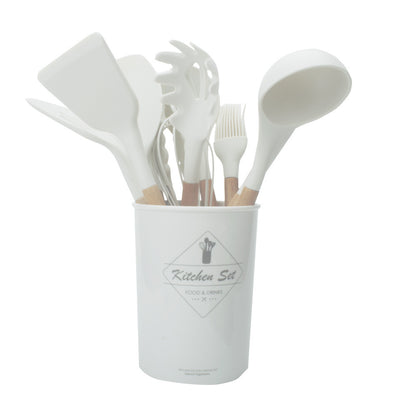US Local Silicone Kitchenware With Wooden Handle