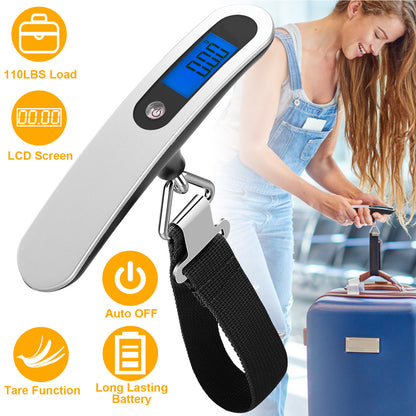 US Local Portable Digital Luggage Scale 50kg 10g LCD Hanging Luggage Scale Electronic Digital Weight Scale For Travel Household