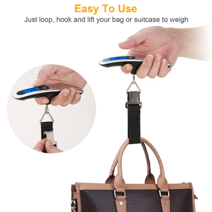US Local Portable Digital Luggage Scale 50kg 10g LCD Hanging Luggage Scale Electronic Digital Weight Scale For Travel Household