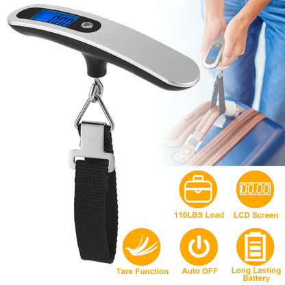 US Local Portable Digital Luggage Scale 50kg 10g LCD Hanging Luggage Scale Electronic Digital Weight Scale For Travel Household