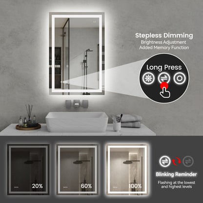 US Local 24 Inch X 36 Inch LED Bathroom Mirror