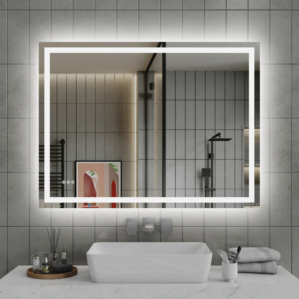 US Local 48 Inch X 36 Inch LED Bathroom Mirror