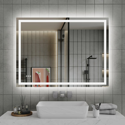 US Local 48 Inch X 36 Inch LED Bathroom Mirror