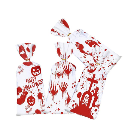 US Local Red And White Halloween Drawstring Bag