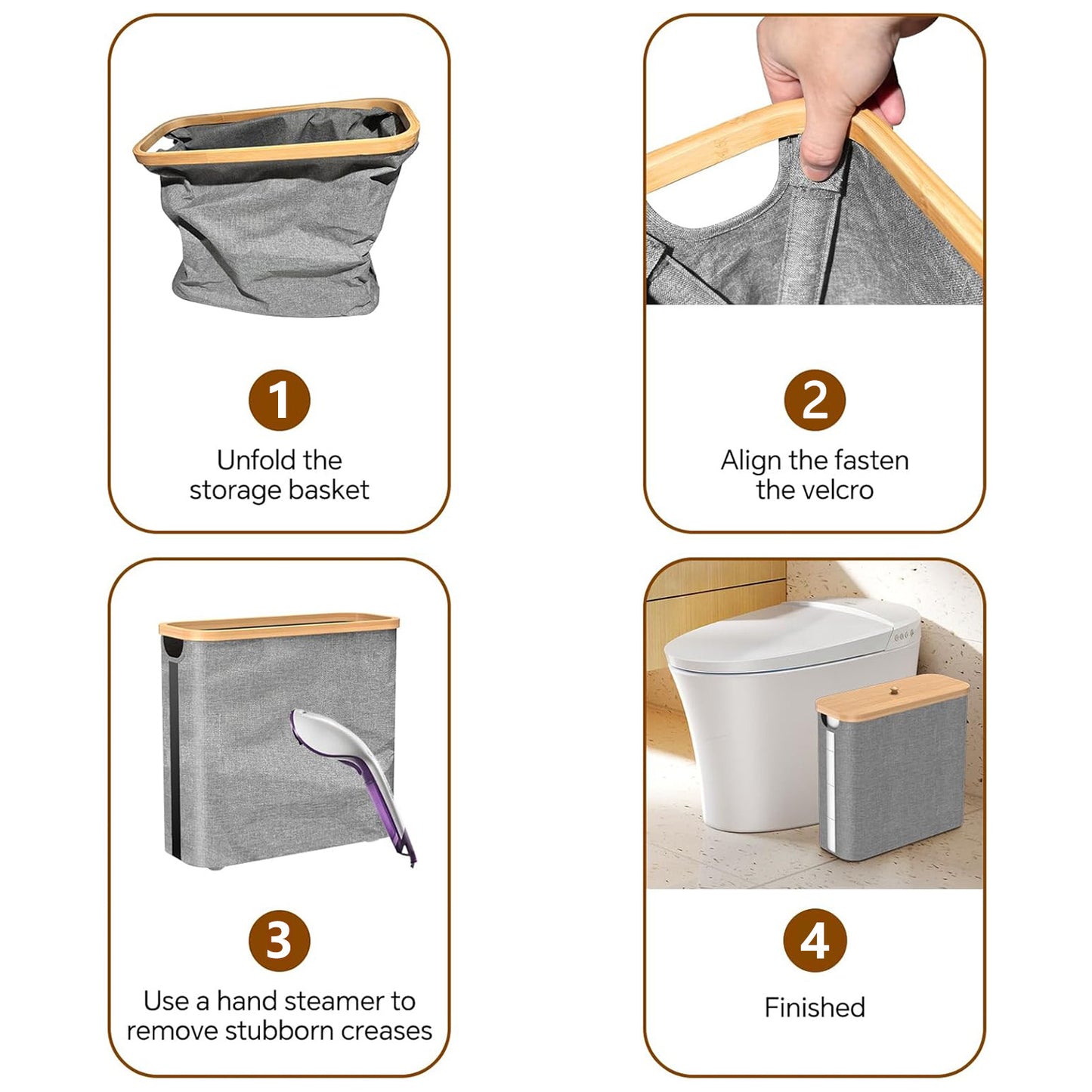 UK Local Fast Arrival Toilet Paper Storage Basket With Lid, Bamboo Toilet Paper Storage Holder Stand Organizer For Bathroom, Toilet Paper Storage Box Container With Handle, Toilet Tissue Storage Bin For RV Clo