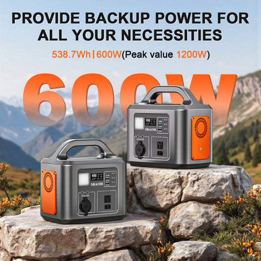 US Local 600W Portable Power Station,538.7Wh 145600mAh Solar Generator For Outdoor Camping, Home Backup,Power Outages ,No Solar Panel
