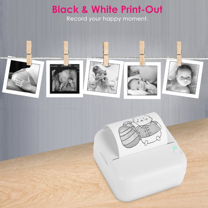 US Local Mini Printer - Printer Paper 'Options' -- Pocket Wireless Thermal Printer Portable Mini Sticker Maker Machine Rechargeable Inkless Photo Printer For Printing Label Journal Study Notes Memo Photos