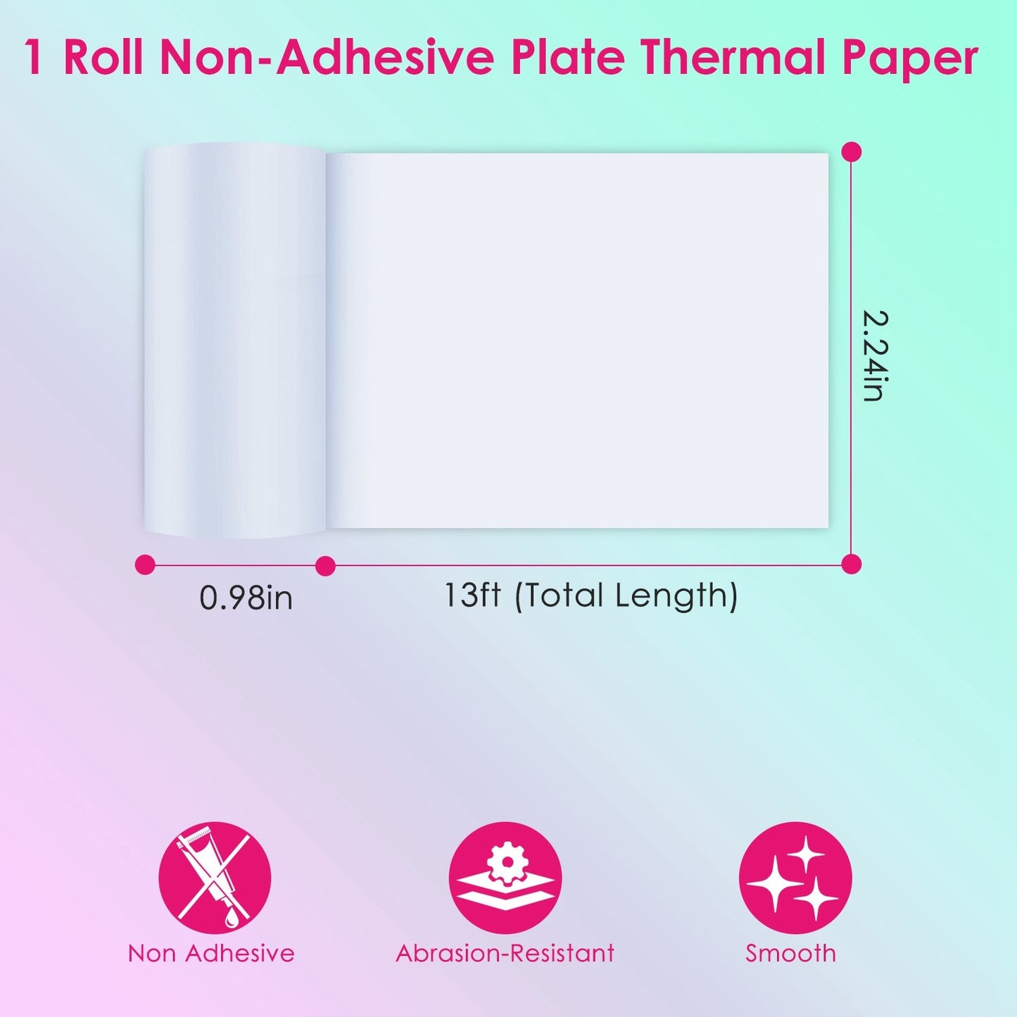 US Local Mini Printer - Printer Paper 'Options' -- Pocket Wireless Thermal Printer Portable Mini Sticker Maker Machine Rechargeable Inkless Photo Printer For Printing Label Journal Study Notes Memo Photos