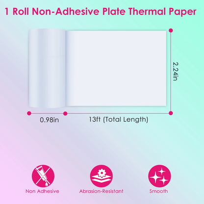 US Local Mini Printer - Printer Paper 'Options' -- Pocket Wireless Thermal Printer Portable Mini Sticker Maker Machine Rechargeable Inkless Photo Printer For Printing Label Journal Study Notes Memo Photos