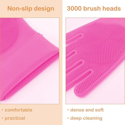 US Local Dishwashing Gloves For Housework, Kitchen, Durable Silicone Waterproof Vegetable Dishwashing Dishwashing Cleaning Artifact Kitchen Dishwashing Gloves Thickened
