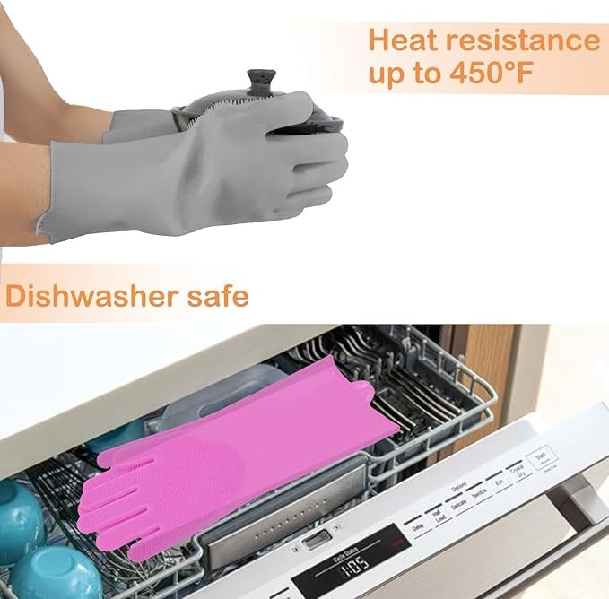 US Local Dishwashing Gloves For Housework, Kitchen, Durable Silicone Waterproof Vegetable Dishwashing Dishwashing Cleaning Artifact Kitchen Dishwashing Gloves Thickened