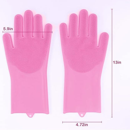 US Local Dishwashing Gloves For Housework, Kitchen, Durable Silicone Waterproof Vegetable Dishwashing Dishwashing Cleaning Artifact Kitchen Dishwashing Gloves Thickened