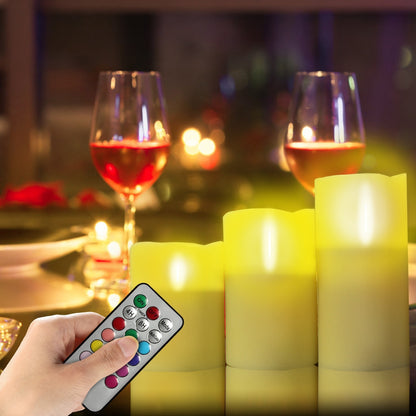 US Local 6Pc Flameless Candles Votive Candles Wireless Battery Operated LED Flickering Candles With Remote Control Timer