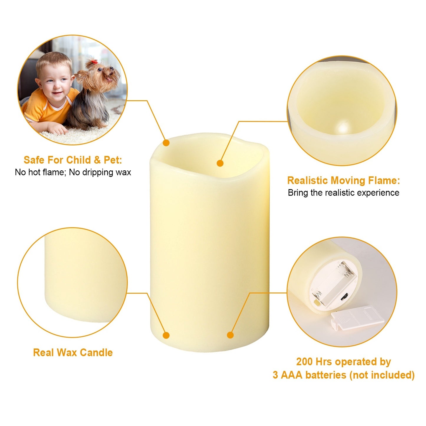 US Local 6Pc Flameless Candles Votive Candles Wireless Battery Operated LED Flickering Candles With Remote Control Timer