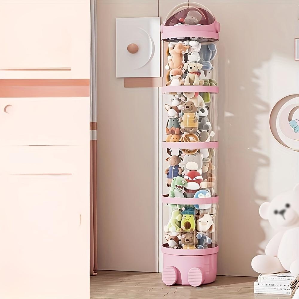 US Local Stackable Plush Toy Storage Box With Drawer Transparent PET Material Zipper And Lid Closure