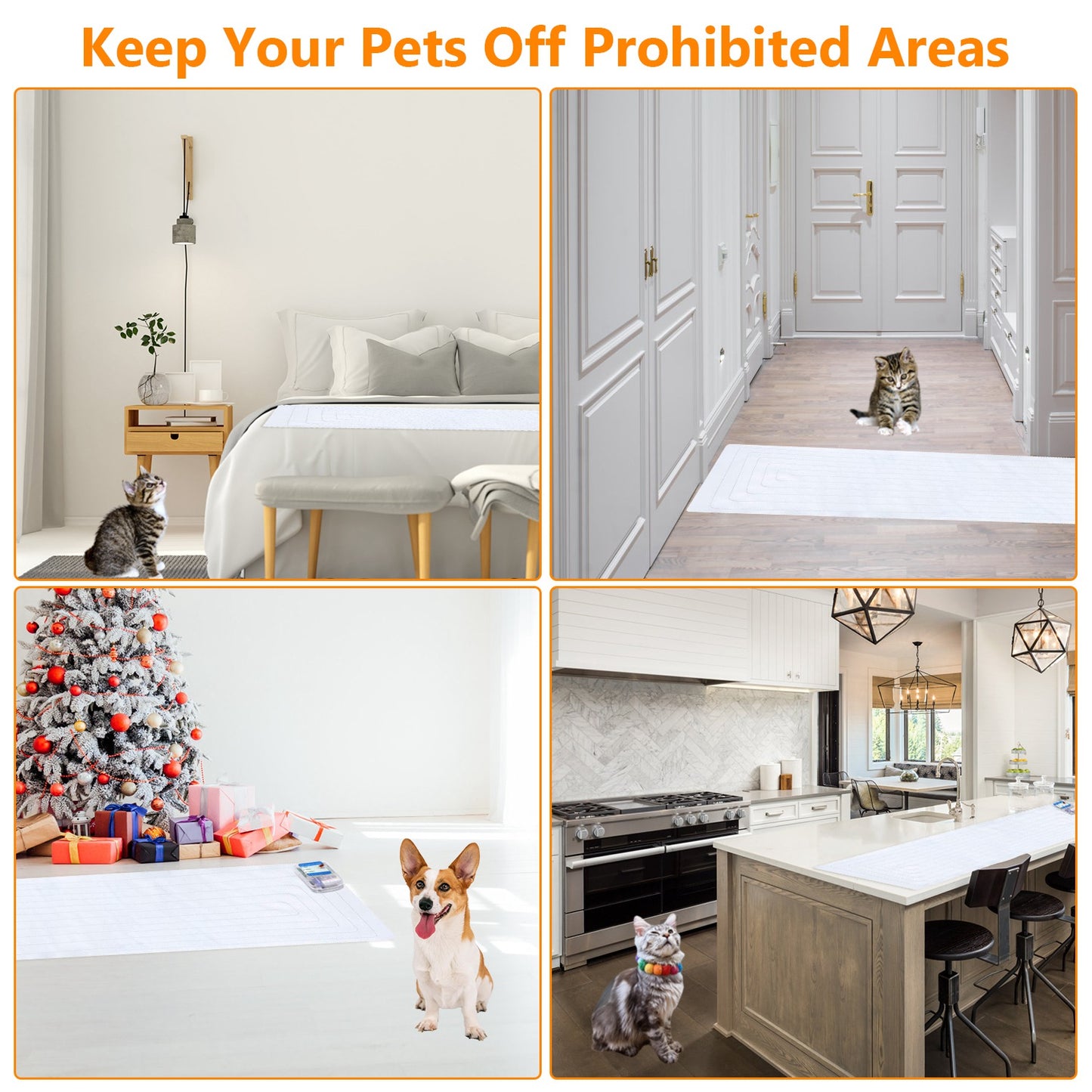 US Local 1Pc Electronic Pet Training Mat Indoor Safe Shock Training Pad For Dogs Cats Pet Barrier 60x12in With 3 Training Modes