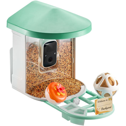 US Local VEVOR Smart Bird Feeder With Camera 2K HD AI Identify Bird Species Auto Capture
