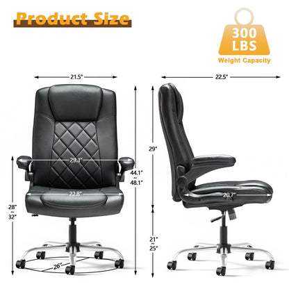 US Local Leather Executive Office Chair With Arm & Rocking Function