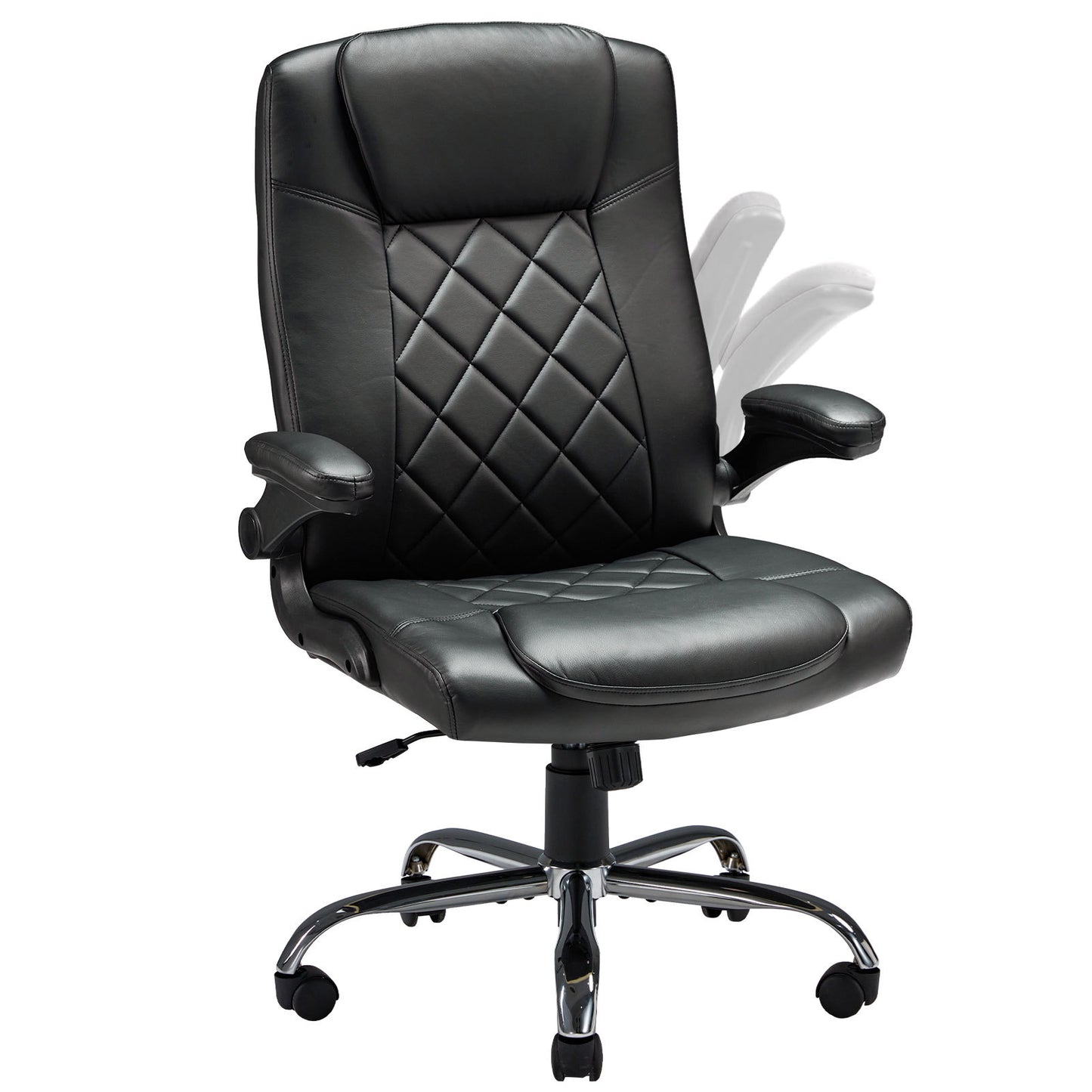 US Local Leather Executive Office Chair With Arm & Rocking Function